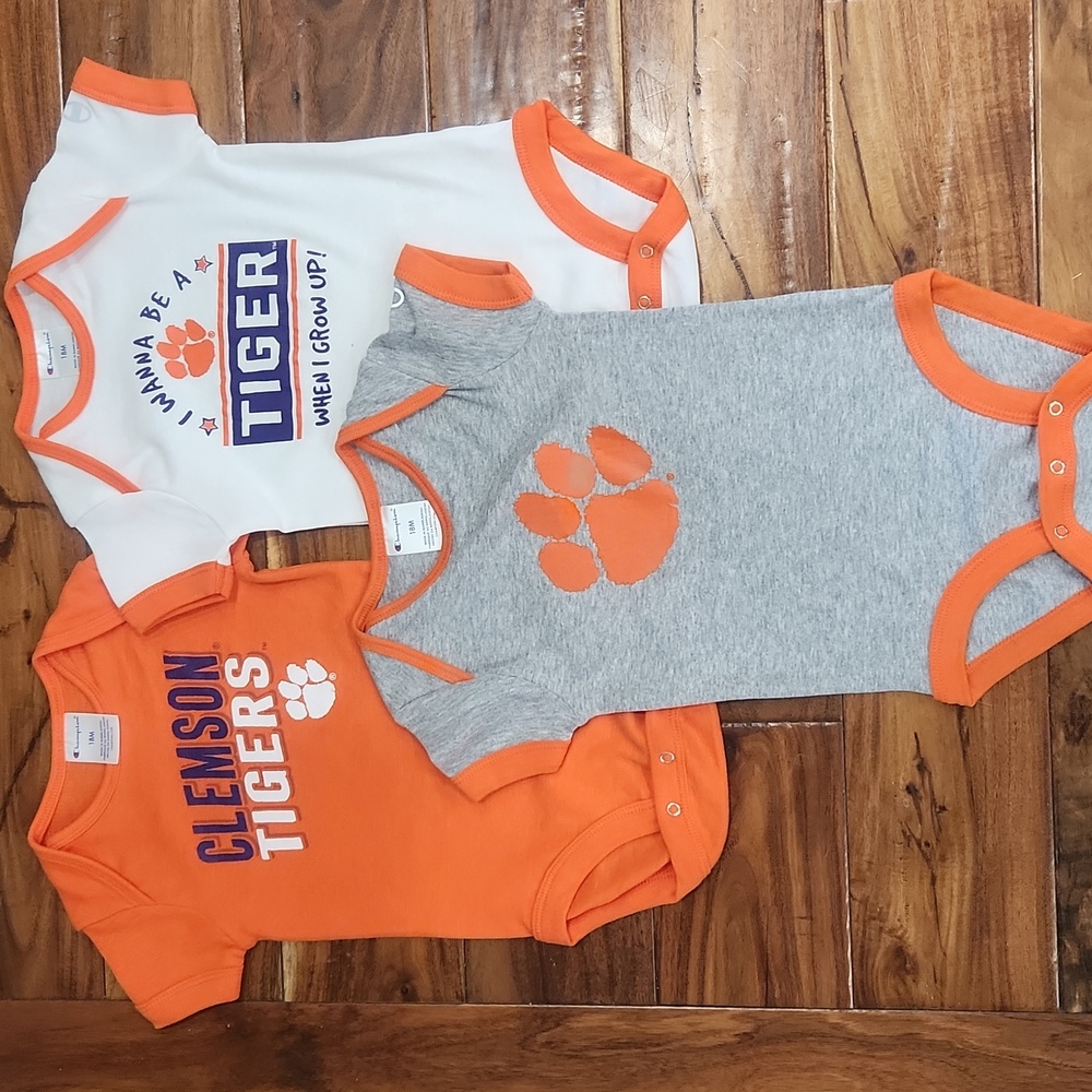 NCAA Clemson Tigers Orange and Gray Bodysuits